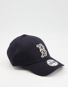 Темно-синяя бейсболка с камуфляжным логотипом команды "Boston Red Sox" New Era 9FORTY-Темно-синий