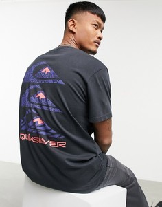 Черная футболка с принтом на спине Quiksilver Totem-Черный цвет