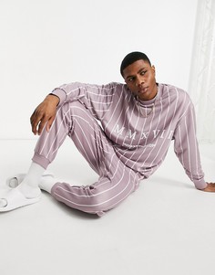 Суженные книзу джоггеры с принтом в виде римских цифр от комплекта ASOS DESIGN-Многоцветный