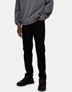 Черные прямые джинсы Topman-Черный цвет
