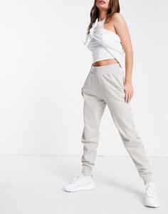 Бежевые джоггеры с манжетами и логотипом Reebok-Нейтральный