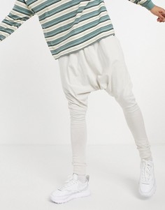 Легкие бледно-серые джоггеры с заниженным шаговым швом ASOS DESIGN-Серый