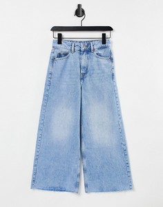 Укороченные джинсы с широкими штанинами Dr Denim Aiko-Голубой