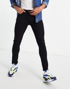 Черные супероблегающие джинсы Jack & Jones Intelligence Tom-Черный цвет