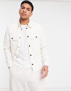 Рубашка навыпуск цвета экрю River Island-Белый