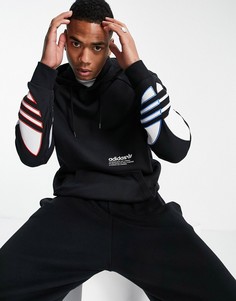 Худи черного цвета с логотипом adidas Originals adicolor-Черный цвет