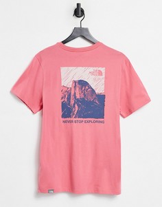 Розовая футболка с принтом в виде горы The North Face эксклюзивно для ASOS-Розовый цвет
