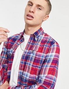 Красная рубашка в клетку Barbour-Красный