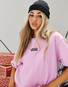 Розовое платье-футболка Vans Center Vee-Фиолетовый цвет