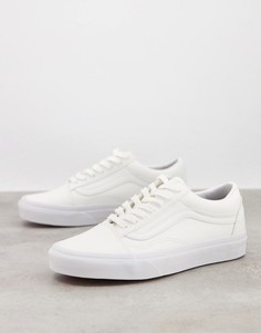 Белые кроссовки из искусственной кожи Vans Old Skool-Белый