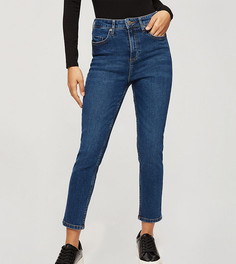 Темно-синие выбеленные джинсы Miss Selfridge Petite Emily-Голубой