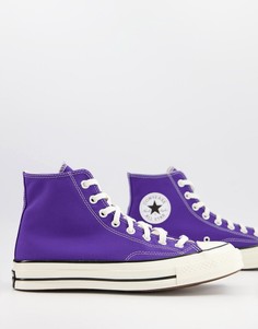 Высокие кеды виноградно-фиолетового цвета Converse Chuck 70-Фиолетовый цвет