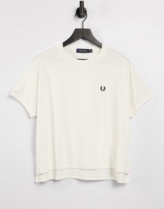 Белая футболка с круглым вырезом Fred Perry-Белый