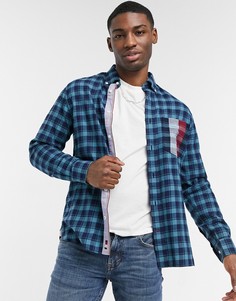 Рубашка в клетку Tommy Hilfiger-Голубой