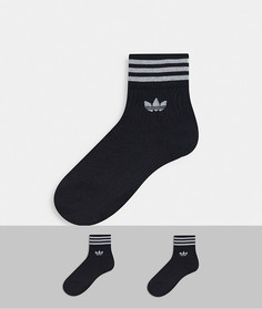 Набор из 2 пар черных носков со светоотражающей отделкой adidas Originals-Черный цвет