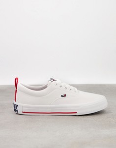 Белые парусиновые кроссовки с логотипом Tommy Hilfiger-Белый