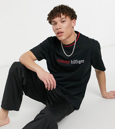 Черная футболка для дома с логотипом на груди Tommy Hilfiger – эксклюзивно для ASOS-Черный цвет