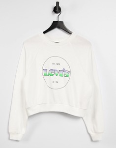 Белый свитшот с рукавами реглан и круглым логотипом Levis Levis®