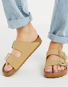 Сандалии из экологичных материалов цвета кремового латте Birkenstock Arizona-Нейтральный
