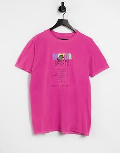 Свободная футболка с надписью «Sports» Daisy Street-Розовый цвет