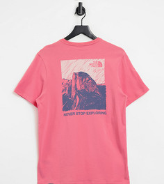 Розовая футболка с принтом горы The North Face – эксклюзивно для ASOS-Розовый цвет