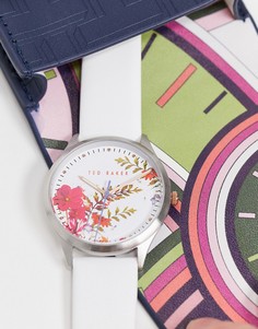 Часы с принтом на циферблате и кожаным ремешком Ted Baker-Белый