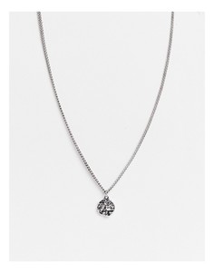 Серебристое ожерелье с круглой подвеской Icon Brand-Серебристый