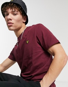 Бордовая футболка с логотипом Lyle & Scott-Красный