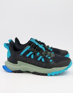 Кроссовки черного и ярко-голубого цвета New Balance Trail Shando-Черный цвет