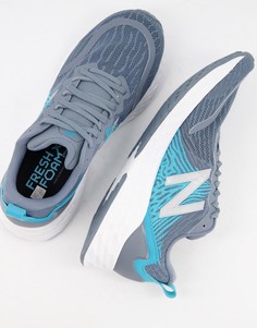 Кроссовки серого и голубого цвета New Balance Running Fresh Foam Tempo-Серый