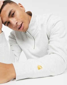 Серый свитшот с короткой молнией Carhartt WIP