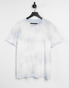 Белая футболка с принтом тай-дай AllSaints Dropout-Белый