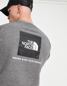 Серый свитшот с рукавами реглан The North Face Red Box