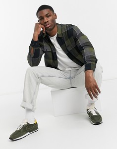 Оливково-зеленая рубашка в рабочем стиле Lee-Зеленый цвет