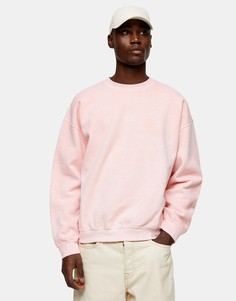 Розовый свитшот с принтом "London" Topman-Розовый цвет