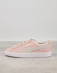 Розовые классические замшевые кроссовки PUMA-Розовый цвет