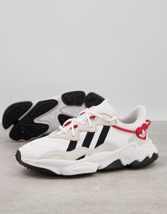 Белые кроссовки с сердечками adidas Originals Ozweego-Желтый