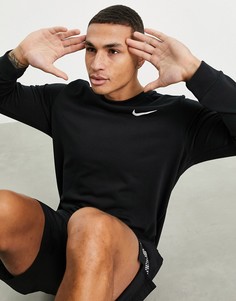 Черный свитшот с круглым вырезом Nike Training-Черный цвет