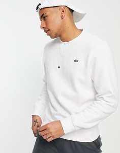 Белый базовый свитшот с круглым вырезом Lacoste