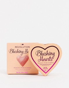 Румяна I Heart Revolution Blushing Hearts Blusher (Peachy Pink Kisses)-Многоцветный