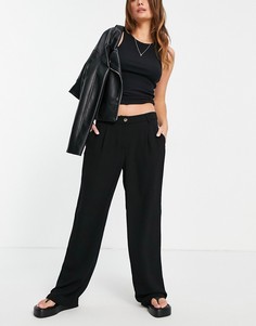 Черные брюки с широкими штанинами Vero Moda-Черный цвет