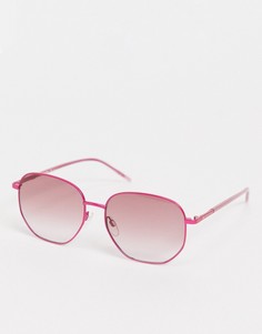 Солнцезащитные очки в стиле oversized Moschino Love-Розовый цвет