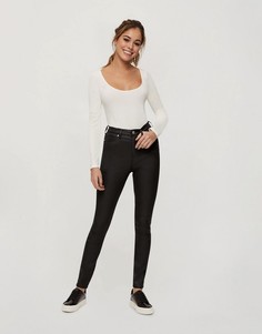 Черные джинсы скинни с покрытием Miss Selfridge-Черный цвет