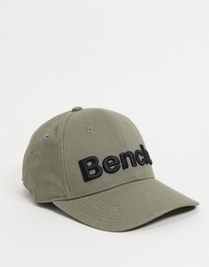 Оливковая кепка с большим логотипом Bench-Зеленый цвет