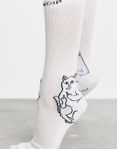 Белые носки средней длины RIPNDIP Lord Nermal-Белый