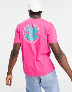 Розовая футболка с принтом на спине Element Seal-Сиреневый