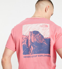 Розовая футболка с принтом в виде горы The North Face эксклюзивно для ASOS-Розовый цвет