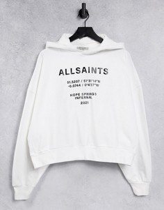 Худи белого цвета с логотипом AllSaints-Белый