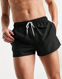 Черные короткие шорты для плавания ASOS DESIGN-Черный цвет