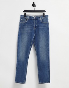 Синие зауженные эластичные джинсы из выбеленного денима в винтажном стиле ASOS DESIGN-Голубой